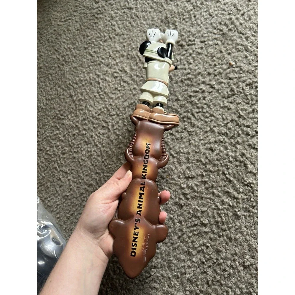 Vintage Disney Animal Kingdom Mickey Mouse Totem Pole Back Scratcher 15”